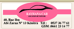 Agence location voitures knitra Rayhana Car
